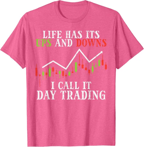 Vista 26 de Life Ups And Downs Day Trading Crypto Stock Market Trader T-Shirt, Negro