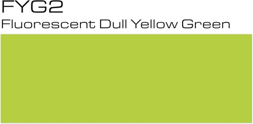 Vista 2 de Copic Marcador de boceto, barril ovalado, puntas medianas anchas y superbrochas, FYG2 amarillo fluorescenteverde (FYG2-S)