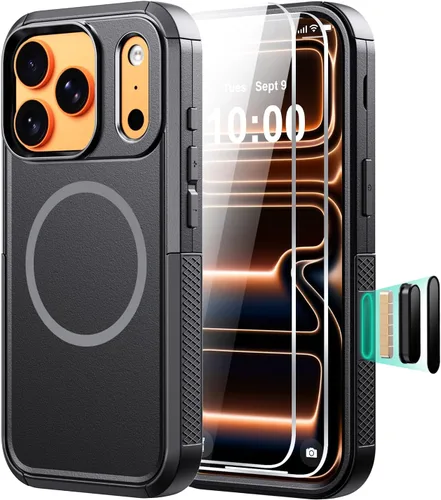 Vista 34 de Diverbox Funda para iPhone 13 [compatible con MagSafe] [con protector de pantalla] [a prueba de golpes] [a prueba de caídas] Funda de protección