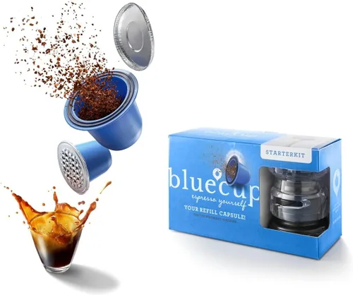 Vista 12 de Cápsulas reutilizables paquete de 6 cápsulas de café recargables para máquinas Nespresso Original Line, complemento al kit de inicio Bluecup sin BPA