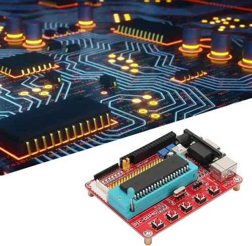 Vista 2 de Tablero de desarrollo de aprendizaje, tablero de aprendizaje del microcontrolador PIC16F877A con el interfaz RS232