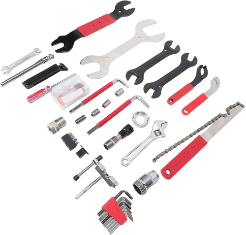 Vista 2 de Diydeg Kit de herramientas para bicicleta, 45 piezas de herramientas multifuncionales de mantenimiento de bicicletas con almacenamiento