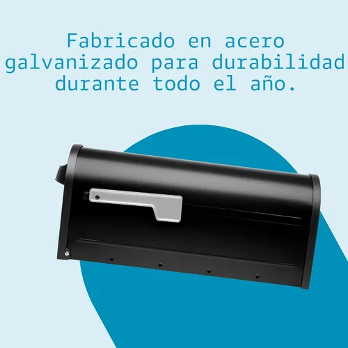 Vista 8 de ARCHITECTURAL MAILBOXES - Buzón de correo de montaje en poste 8760B-10 Carlisle, mediano, color negro