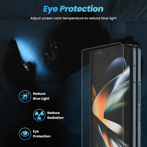 Vista 7 de ZCDAYE Dos Juegos De Protector De Pantalla Para Samsung Galaxy Z Fold 5 5G, HD Película Protectora Suave Claro Para Galaxy Z Fold 5 - Transparente