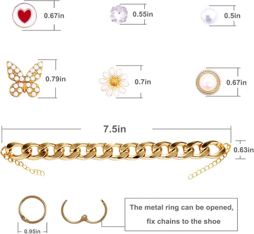 Vista 3 de Dijes brillantes para zapatos para mujeres, adolescentes y niñas, accesorios de decoración de zapatos lindos para zuecos, paquete de dijes geniales