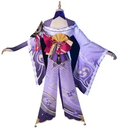 Vista 7 de Cosplay Life Raiden Shogun Genshin Impact - Juego completo de disfraz con peluca y accesorios