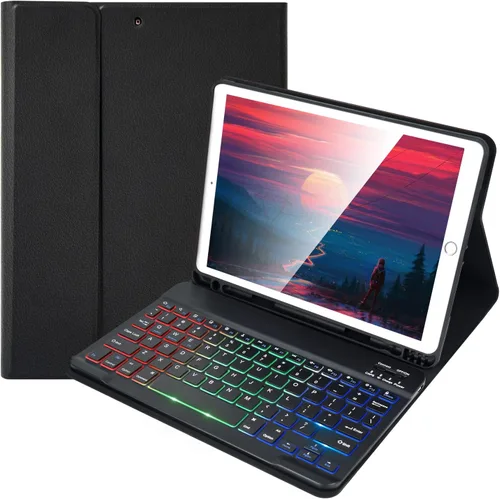 Vista 12 de SOPPY Funda con teclado para iPad mini 7 A17 Pro 2024/iPad Mini 6 generación con teclado 2021 8.3 pulgadas, cubierta de teclado desmontable