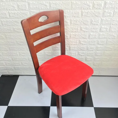Vista 9 de Juego de 6 fundas de asiento de terciopelo para sillas de comedor, fundas de asiento elásticas para sillas de comedor, fundas de asiento lavables