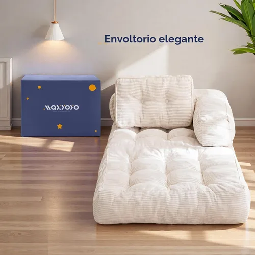 Vista 7 de MAXYOYO Sofá Cama Plegable, Sofá Convertible en Forma de L con Cama Plegable y Almohada, Silla Cama Plegable con Respaldo Portátil Cómoda para Piso