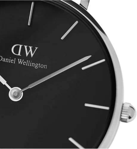 Vista 2 de Daniel Wellington Reloj pequeño Sheffield, correa de cuero negro italiano