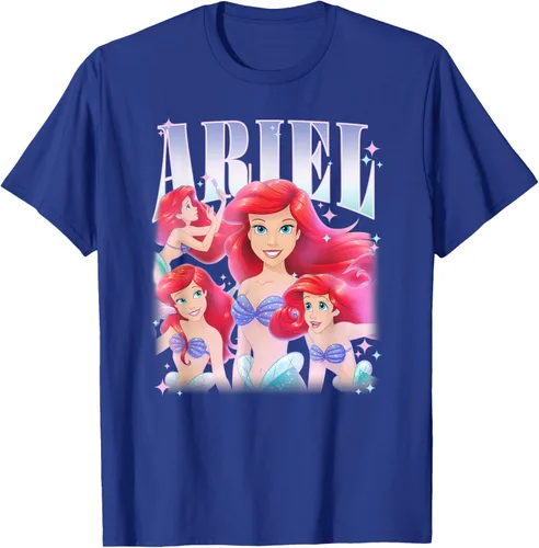 Vista 20 de Disney Camiseta de la princesa Ariel de la Sirenita Multi Pose, Negro