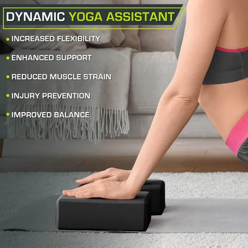 Vista 6 de ProsourceFit Foam Yoga Blocks, High Density EVA Yoga Bricks 4”x 6” x 9” (Set of 2)