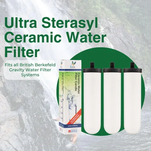 Vista 2 de British Berkefeld Doulton - Vela de agua compatible con filtro Berkey de repuesto para sistemas de filtro de agua por gravedad BB9-2, paquete de 3