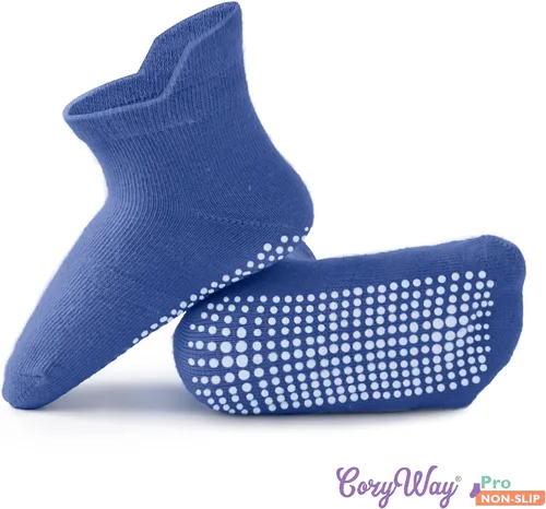 Vista 6 de CozyWay - Calcetines antideslizantes para bebés niños y niñas paquete de 6 y 12 unidades calcetines y tobilleras antideslizantes para bebés y niños