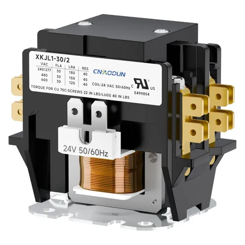 Vista 9 de CNAODUN Contactor HVAC Contactor de aire acondicionado Contactor 1 poste 30 Amp 24V bobina compatible con condensador, compresor, aire