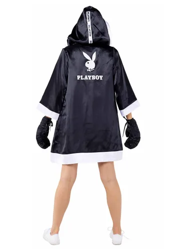 Vista 2 de Disfraz de Boxeadora Sexy Playboy para Mujer Multicolor