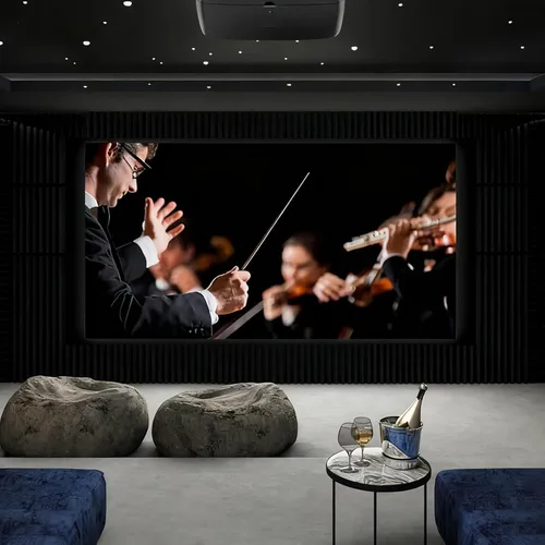 Vista 3 de Acoustic Panels Pack of 4, Sound Proof Foam Panels for Walls, Noise Sound Dampening Foam with Media Room Home Office Recording Room, Black, 48 x 24