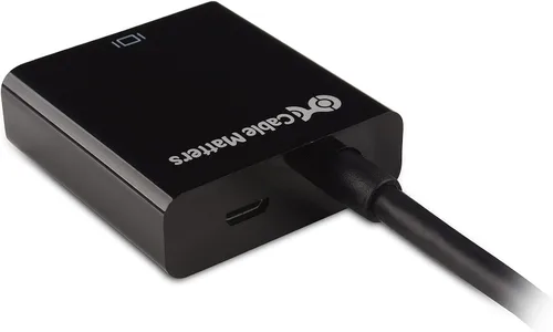 Vista 5 de Cable Matters Adaptador Micro HDMI a VGA, Convertidor Micro HDMI, Negro