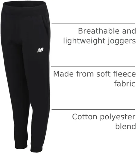 Vista 24 de New Balance Pantalones deportivos para niña, forro polar de mezcla de algodón suave con cordón y bolsillos (tallas 8-16)