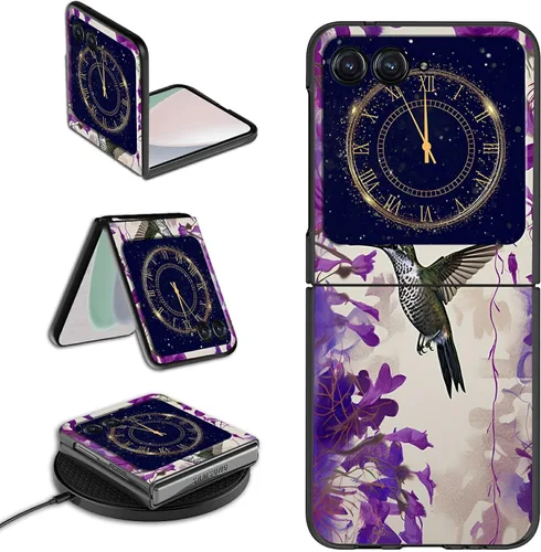Vista 34 de Rossy Funda para Motorola RAZR 5G, para Moto RAZR 5G, funda delgada y ligera de policarbonato duro a prueba de golpes para Motorola Moto RAZR 5G