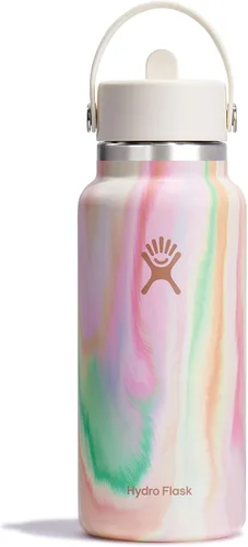 Vista 15 de Hydro Flask de boca ancha con tapa Flex de pajita de 24 onzas Agave