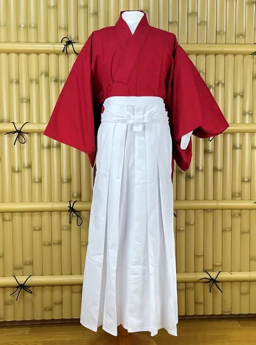 Vista 2 de Uniforme Samurái Japonés Hakama RD×WH UMA M