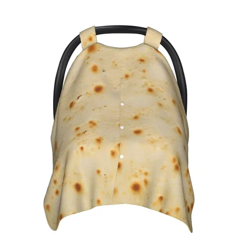Vista 3 de Burrito Taco Tortilla Funda de asiento de coche Baby Stuff Western Infant Carseat Covers Baby Girl Highland Asiento de coche Canopy Boy Invierno