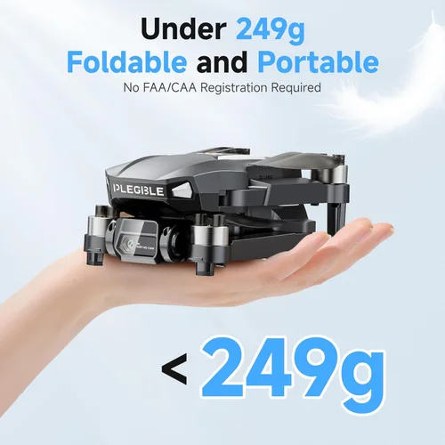 Vista 10 de Drones con cámara para adultos 4K, dron con motor sin escobillas para niños principiantes, cuadricóptero RC plegable FPV con 3 baterías, 45 minutos