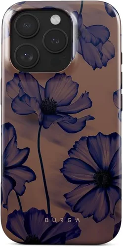 Vista 63 de BURGA - Funda p/teléfono compatible con iPhone 13 Pro, carcasa rígida híbrida de 2 capas + Funda protectora de silicona, almendras latte a lunares
