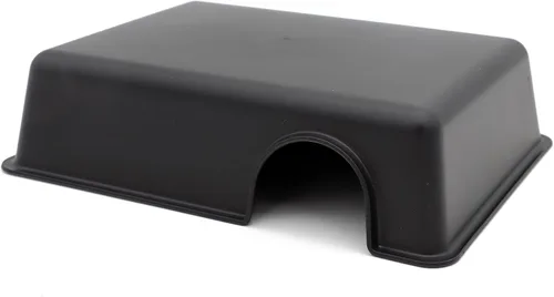 Vista 3 de Caja de piel de reptil, piel de serpiente, se siente segura y segura, Gecko Hide, grande, 2 piezas Negro