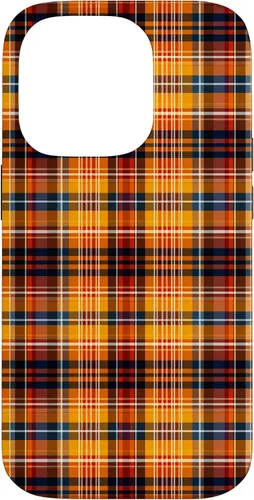 Vista 17 de Tartan Fall Plaid Halloween Orange Black Thanksgiving Autum Case for iPhone 16
