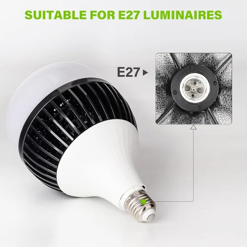 Vista 4 de HPUSN Aparato de difusión de luz de bombilla LED de 60W adaptado para su uso en fotografía