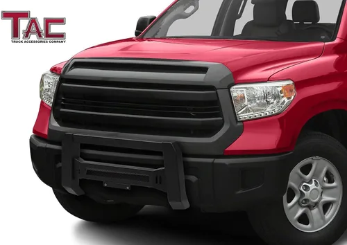 Vista 3 de TAC - Versión Predator Mesh Modular Bull Bar para Pickup, camión, paragolpes delantero, protector de parrilla, negro con textura fina, apto