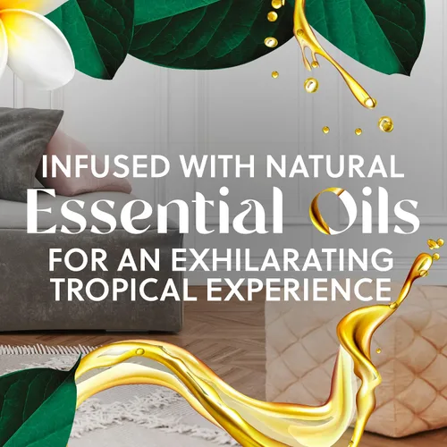 Vista 4 de Air Wick Kit de inicio de aceite perfumado enchufable, 2 calentadores + 6 recargas, Hawaii, Aceites Esenciales