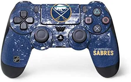 Vista 5 de Skinit Decal Gaming Skin Compatible with PS4 Pro/Slim Controller - Officially Licensed NHL Buffalo Sabres Distressed Design