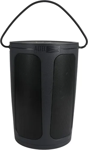 Vista 7 de Altec Lansing Soundbucket XL - Altavoz Bluetooth impermeable con luces LED personalizables, carga inalámbrica Qi, 20 horas de reproducción y rango