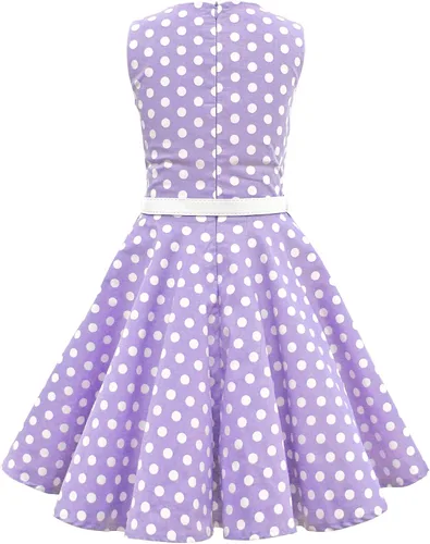 Vista 2 de BlackButterfly Vestido vintage con lunares de los años 50 para niñas
