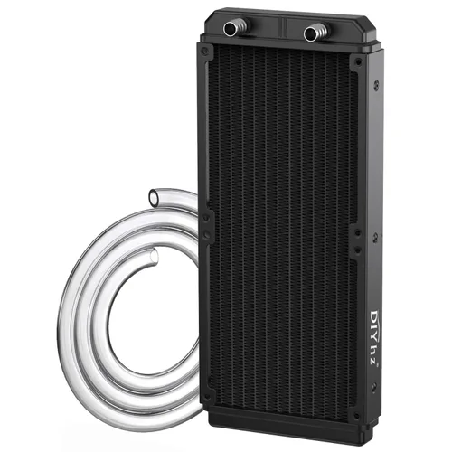 Vista 17 de Radiador de Refrigeración por Agua para Computadora, Intercambiador de Calor de Aluminio de 8 Tubos, Radiador de Refrigeración Líquida con Rosca