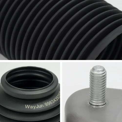 Vista 2 de WayJun Cojinete de soporte de amortiguador de suspensión delantera + cojinete de puntal + fuelle protector + tope de parachoques + soporte de puntal