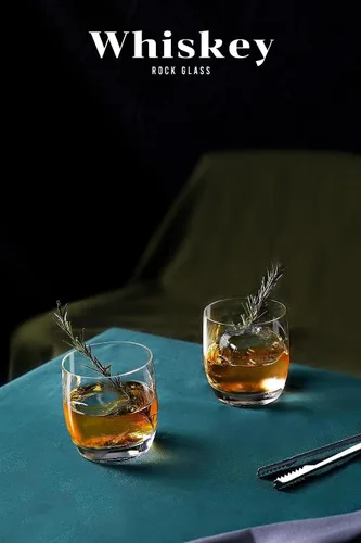 Vista 4 de LEMONSODA Old Fashioned - Vasos de whisky de cristal con caja de lujo, vasos de 13 onzas para whisky, bourbon, licor y bebidas de cóctel, 100%