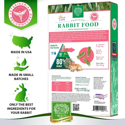 Vista 4 de Small Pet Select Pellets de comida para conejos, 5 libras entregados frescos