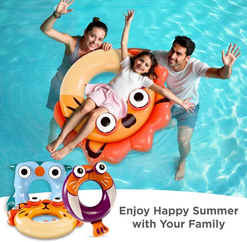 Vista 5 de Pool Wave - Flotadores inflables de piscina para niños, flotadores inflables de tubo de natación para niños, juguete flotante de agua al aire libre