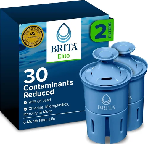 Vista 15 de Brita Elite - Filtro de agua de repuesto, jarras y dispensadores, 1 paquete WQA and NSF/ANSI Certified, Reduces 99% Lead & Microplastics, Removes