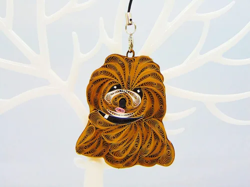 Vista 7 de Bulldog francés, decoración para el hogar, decoración navideña, adorno hecho a mano para amantes de los animales, adorno quilled, bolso, mochila