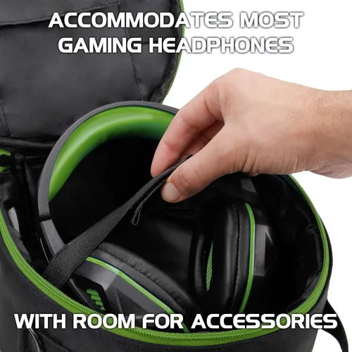 Vista 3 de ENHANCE Funda de auriculares portátil para auriculares con cable e inalámbricos, funda universal para auriculares compatible con Xbox, Beats, Bose