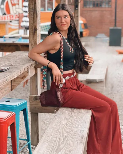 Vista 7 de GRAPENT Pantalones de pierna ancha para mujer, jeans de cintura alta, pantalones palazzo, ligeros, para verano, playa, pantalones fluidos Y2K