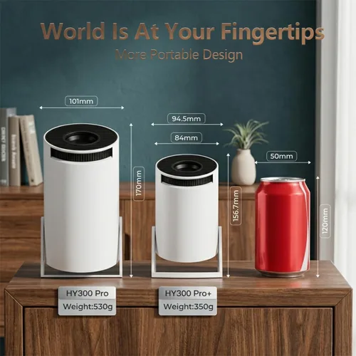 Vista 6 de Mini proyector con Wifi y Bluetooth, soporte 4K con Android 11 blanco-1