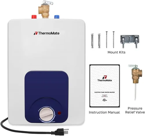 Vista 7 de ThermoMate Calentador de agua eléctrico con certificación UL, ES150B, punto de uso de 1.3 galones, calentador de agua debajo del fregadero, 120 V