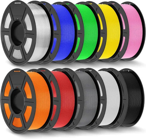 Vista 20 de JAYO Paquete de filamento PLA+ 1.75mm, paquete de filamento para impresora 3D multicolor, embalado al vacío individualmente, carrete de 250g