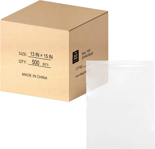 Vista 10 de Bolsas de plástico de polietileno transparentes con cierre de cremallera resellable de 6" x 9" (1000 bolsas) de 2 mil